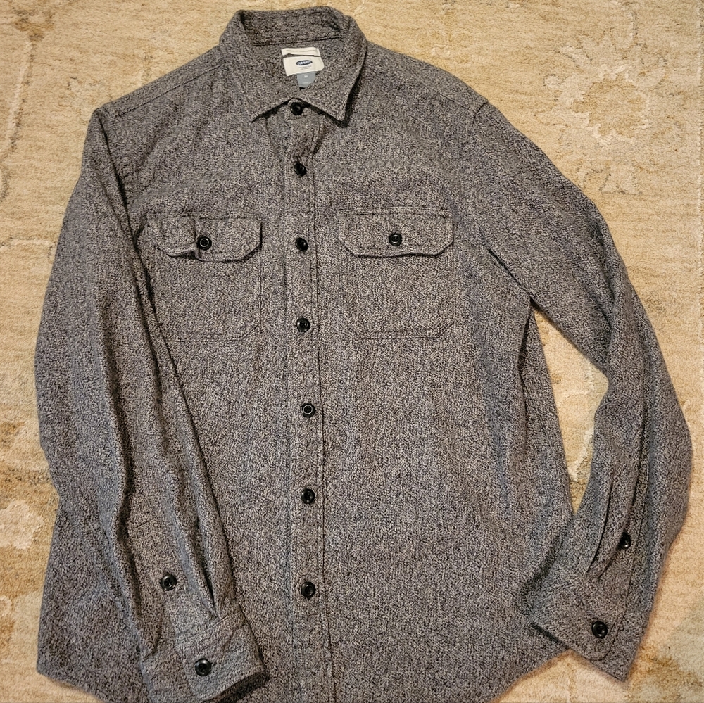 Old Navy Men's Charcoal Button Down Shirt